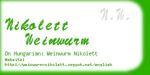 nikolett weinwurm business card